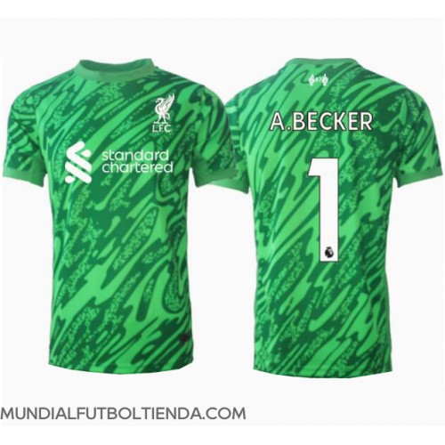 Camiseta Liverpool Alisson Becker #1 Portero Segunda Equipación Replica 2024-25 mangas cortas